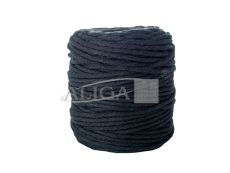 Sznurek bawełniany do makramy SBK-14 czarny 5mm x 100m (splot 21 nitek)