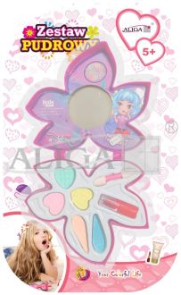 Zestaw pudrowy ZP-2425 5 cieni, 1 szminka, 1 pędzelek PROM