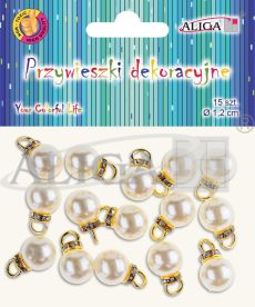 Przywieszki dekoracyjne ZWD-3568 rozm. 1,2cm, op. 15szt.