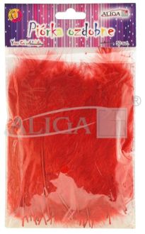 Feathers Red (P-080) 10-12cm pack.50pcs.