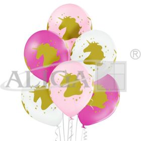 Balony BN06-387 - Jednorożce- op. 6 szt. PROM