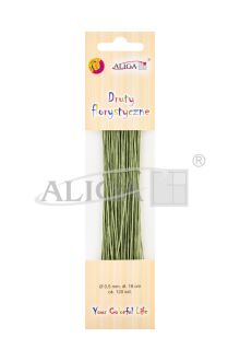 Druty florystyczne DA-3995 zielone, rozm. 0,5mm x 18cm, pudełko zawiera 120szt.