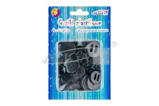 Guziki plastikowe GUZ-7597 czarne, mix rozm., 10-30mm, op. 30g