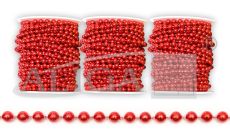 Korale na szpulce KOR-6170 kol. czerwony, rozm. 5mm x 10m, box zawiera 3szt.