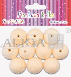 Piankowe kulki MW-1006 śr. 2cm,op.10szt.