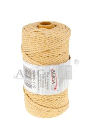 Sznurek bawełniany SBW-110 jasnobrązowy 3mm x 100m (splot 21 nitek)