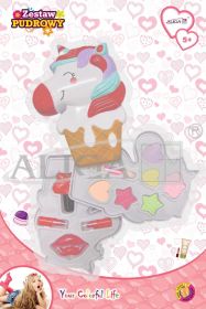 Zestaw pudrowy ZP-2456 6 cieni, 3 szminki, 1 pędzelek, 1 lakier do paznokci PROM