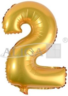 Balony foliowe cyferki BC-34/2/Z 34" złote, 86 cm