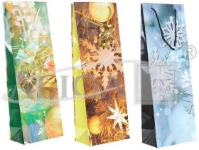 *Glossy Gift Bag MP-28 bottle Holiday.