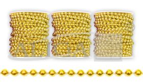 Korale na szpulce KOR-6156 kol. złoty, rozm. 5mm x 10m,  box zawiera 3szt.
