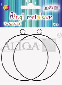 Ringi metalowe RBK-5501 do powieszenia, rozm. 8cm, gr. 1,5mm, op. 2szt. PROM