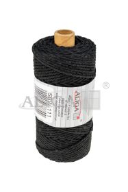 Sznurek bawełniany SBW-111 czarny 3mm x 100m (splot 21 nitek)