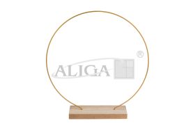 Stojak metalowy SMD-028 z drewnianą podstawką, rozm. 28cm