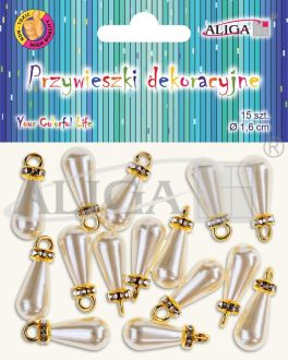 Przywieszki dekoracyjne ZWD-3575 rozm. 1,6cm, op. 15szt.
