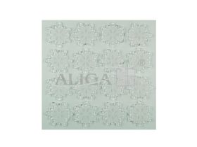 Naklejki żelowe ZNK-5895 śnieżynki przezroczyste 19x19cm PROM