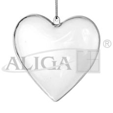 Serce akrylowe AS-16, rozmiar 16 cm, op. 5 szt. 