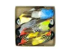 Ptaszki dekoracyjne PTD-6111 box 6 szt.,13 cm.mix wzorów