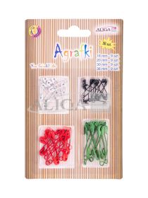 Agrafki AGR-6028 mix kolorów i wielkości, op. 36szt.