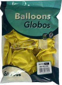 Balony BAL23-305M metal., kolor żółty, rozm. 23cm, op. 100szt.