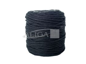 Sznurek bawełniany do makramy SBK-14 czarny 5mm x 100m (splot 21 nitek)