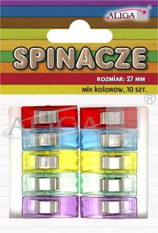 Spinacze SPIN-8268 mix kolorów, op.10szt. 27mm PROM