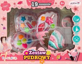 Zestaw pudrowy ZP-2548 11 cieni,3 szminki,2 pędzelki,1 lakier do paznokci,2 spinki PROM