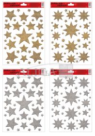 Stained glass windows WB-21/WXG-5003 Stars Golden/Silv.