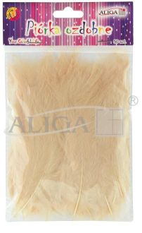 Feathers Beige (P-077) 10-12cm pack.50pcs.
