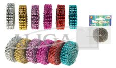 Rhinestone ribbon 3-row TC-9179, length 2 m.