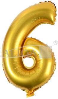 Balony foliowe cyferki BC-34/6/Z 34" złote, 86 cm