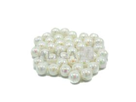 Koraliki plastikowe PJ-0829 opalizujące perłowe 8mm op.80szt.