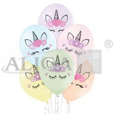 Balony BN06-589 - Głowy jednorożca - op. 6szt.