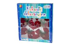 Kokardki dekoracyjne KOK-5730 czerwone, rozm. 9,5cm x 9,5cm, box 6szt.