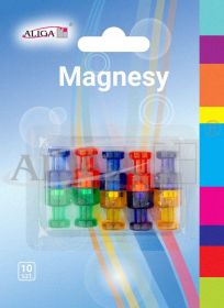 Magnesy MAG-1496 mix kolorów, rozm. 1,2 x 1,8cm, blist. 10szt.