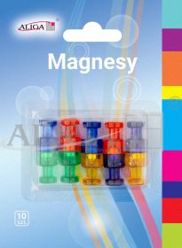 Magnesy MAG-1496 mix kolorów, rozm. 1,2 x 1,8cm, blist. 10szt.
