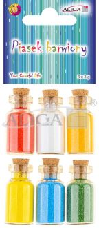 Piasek barwiony PIA-6675 6 kolorów x 4g