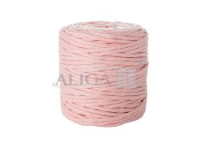 Sznurek bawełniany do makramy SBK-15 jasnoróżowy 5mm x 100m (splot 21 nitek)