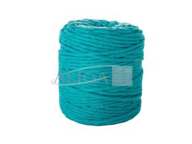 Sznurek bawełniany do makramy SBK-22 szmaragdowy 5mm x 100m (splot 21 nitek)