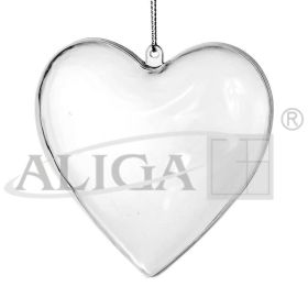 Serce akrylowe AS-10 rozmiar 10cm,  op. 5szt.