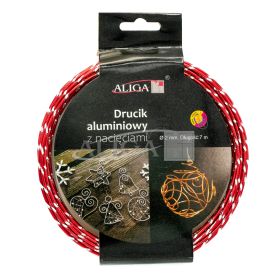Drucik aluminiowy DA-6860 czerwony z nacięciami 2mm x 7m PROM