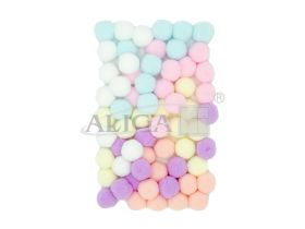 Pompony POM-207 mix kolor, op. 60 szt, śr. 2 cm