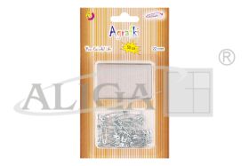 Agrafki AGR-6040 srebrne, rozm. 22mm, op. 50szt.