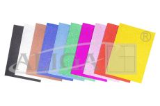 Foamiran KPB-0243 glitter. Sheet A4, pack.10 col./10 pcs.