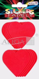 Naklejki piankowe NK-5401 czer. serca, rozm. 6cm, op. 10szt.