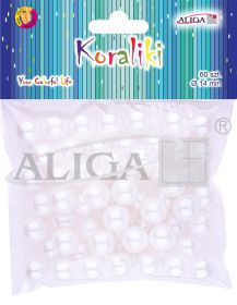 Koraliki plastikowe PJ-9517 perłowe, rozm. 14mm, op. 60szt.