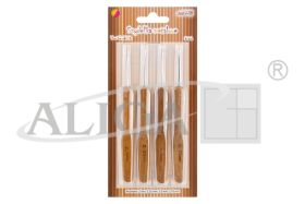 Zestaw szydełek SZYD-3346 z drewnianym uchwytem, op. 4szt.