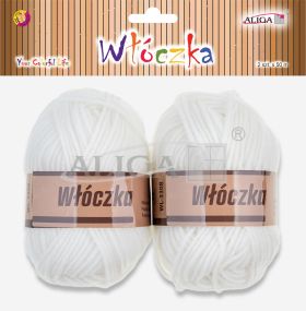 Włóczka WL-3308 biała, dł. 50m, op. 2szt.