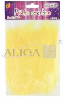 Feathers Yellow (P-082) 10-12cm pack.50pcs.