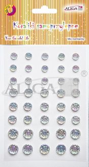 Dżety JET-3693 kryształki samoprzylepne opalizujące rozm.8,10,12mm.