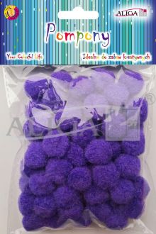 Pompony POM-405 fioletowe 2cm op.60szt.